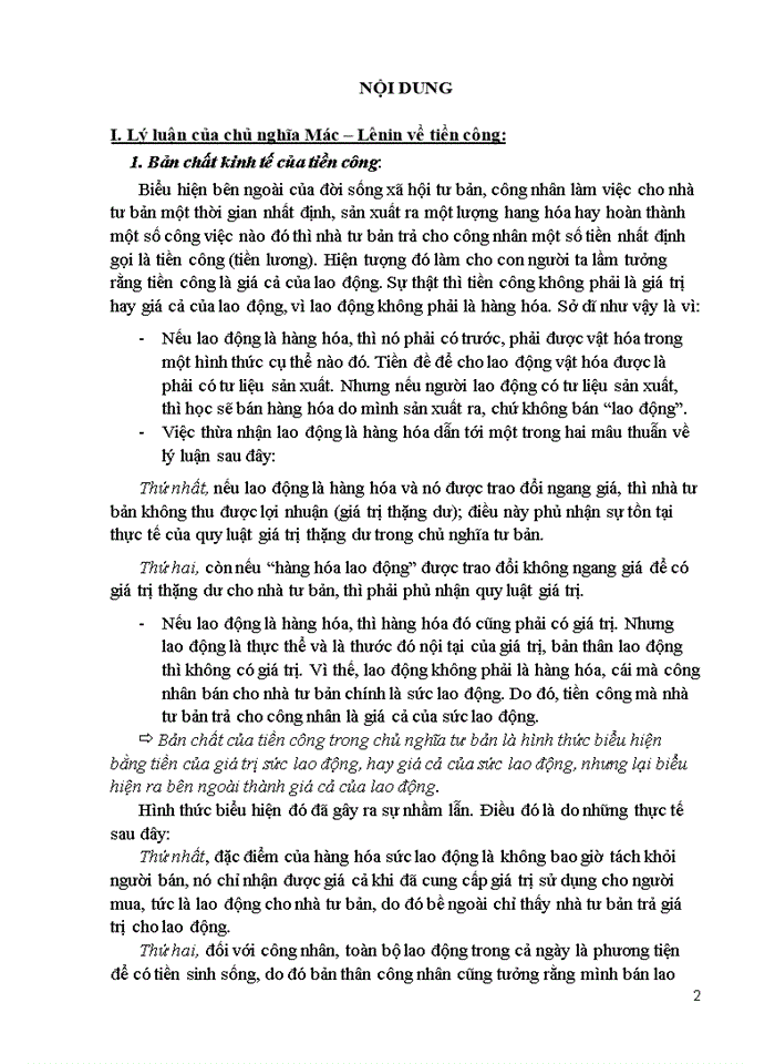 image for page Lý luận của chủ nghĩa Mác – Lênin về tiền công. Liên hệ thực tiễn ở Việt Nam