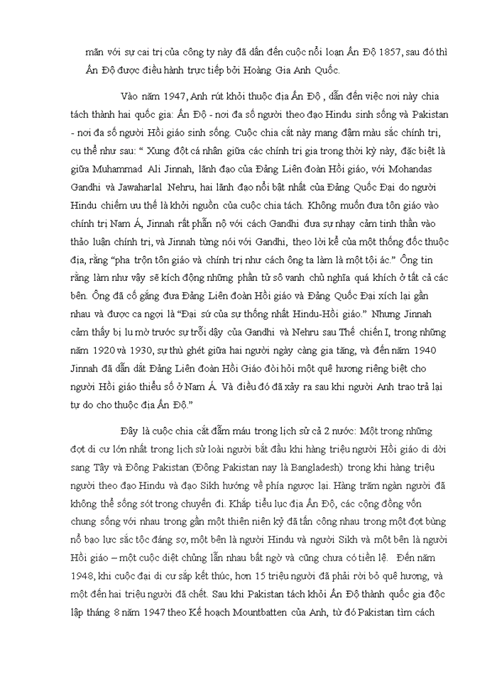 image for page Chia tách của Ấn Độ vào năm 1947