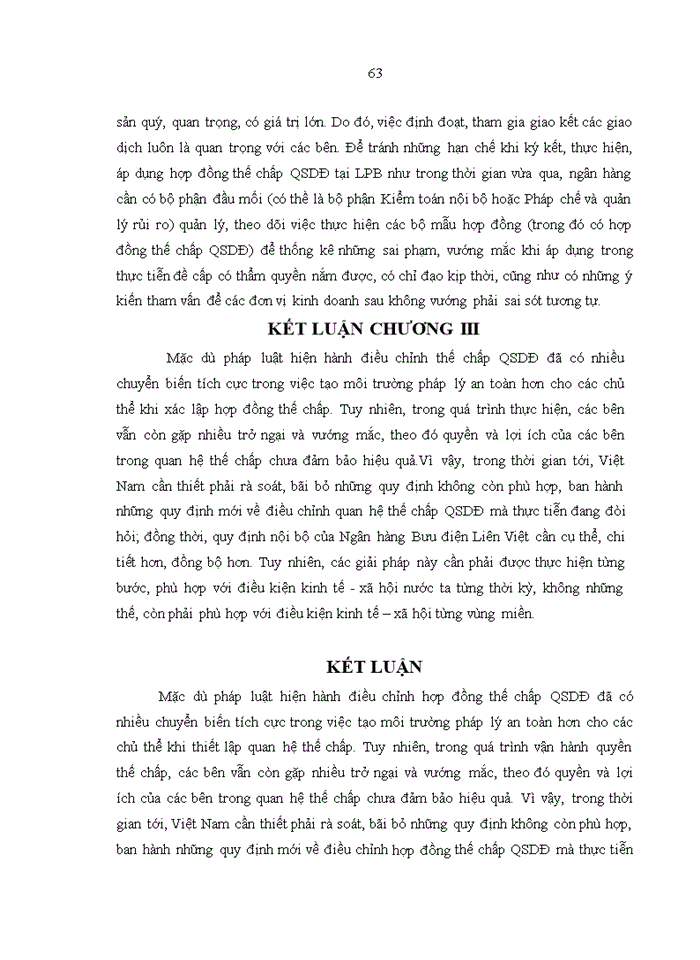 image for page Pháp luật về hợp đồng thế chấp quyền sử dụng đất và thực tiễn áp dụng tại ngân hàng TMCP bưu điện Liên Việt