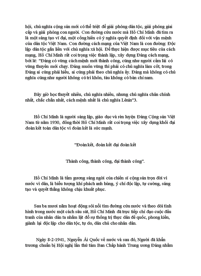 image for page Phân tích luận điểm của Hồ Chí Minh “ Muốn cứu và giải phóng dân tộc không còn con đường nào khác con đường cách mạng vô sản”