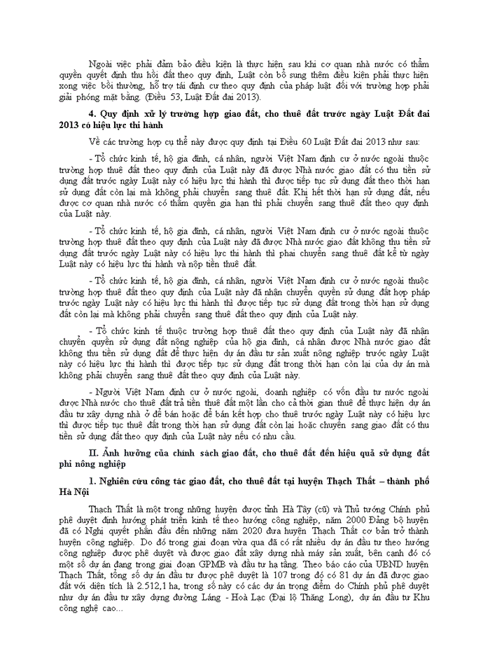 image for page Ảnh hưởng của chính sách giao đất, cho thuê đất đến hiệu quả sử dụng đất phi nông nghiệp.