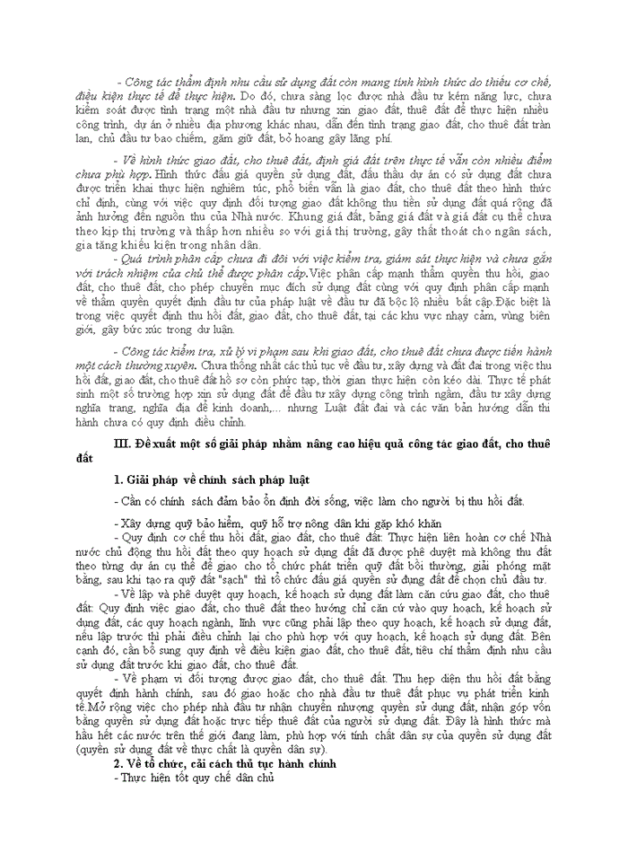 image for page Ảnh hưởng của chính sách giao đất, cho thuê đất đến hiệu quả sử dụng đất phi nông nghiệp.