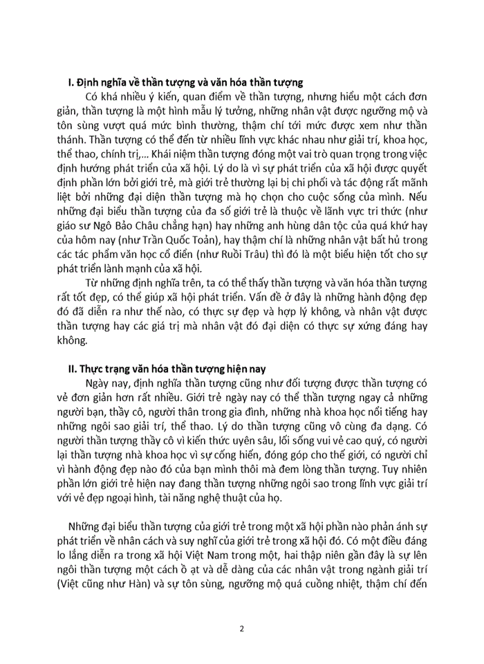 image for page Ảnh hưởng của hiện tượng thần tượng với giới trẻ ngày nay