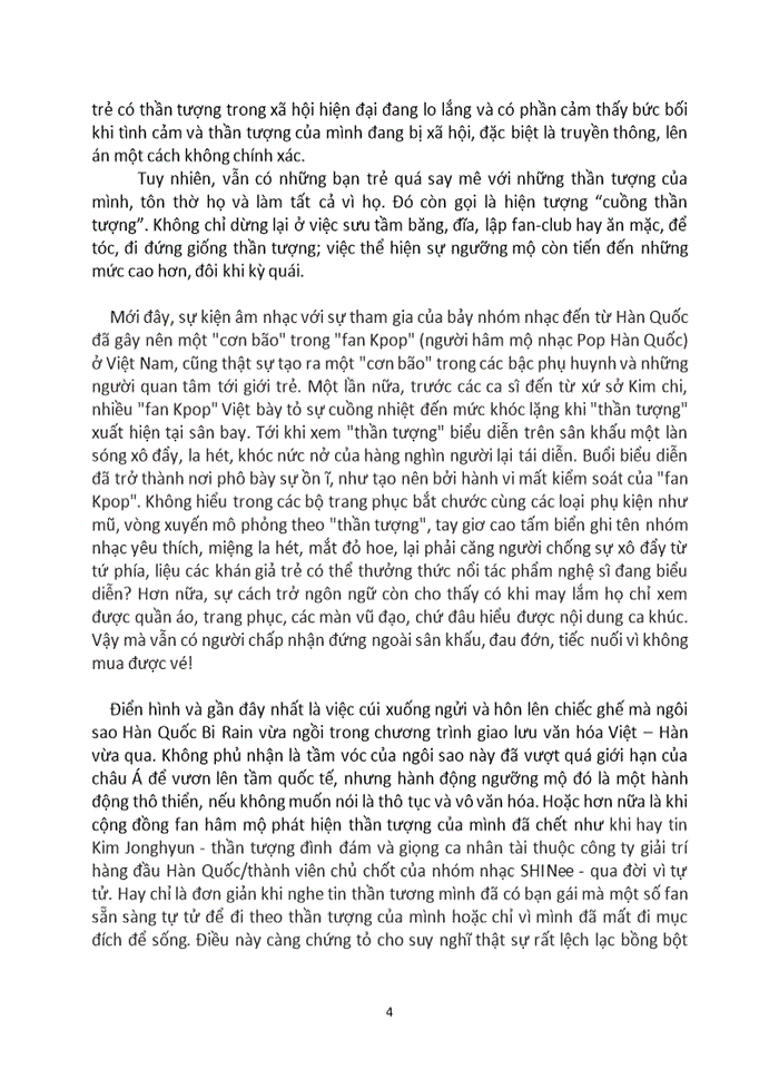 image for page Ảnh hưởng của hiện tượng thần tượng với giới trẻ ngày nay