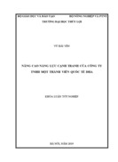 Nâng cao năng lực cạnh tranh của công ty TNHH một thành viên quốc tế DHA