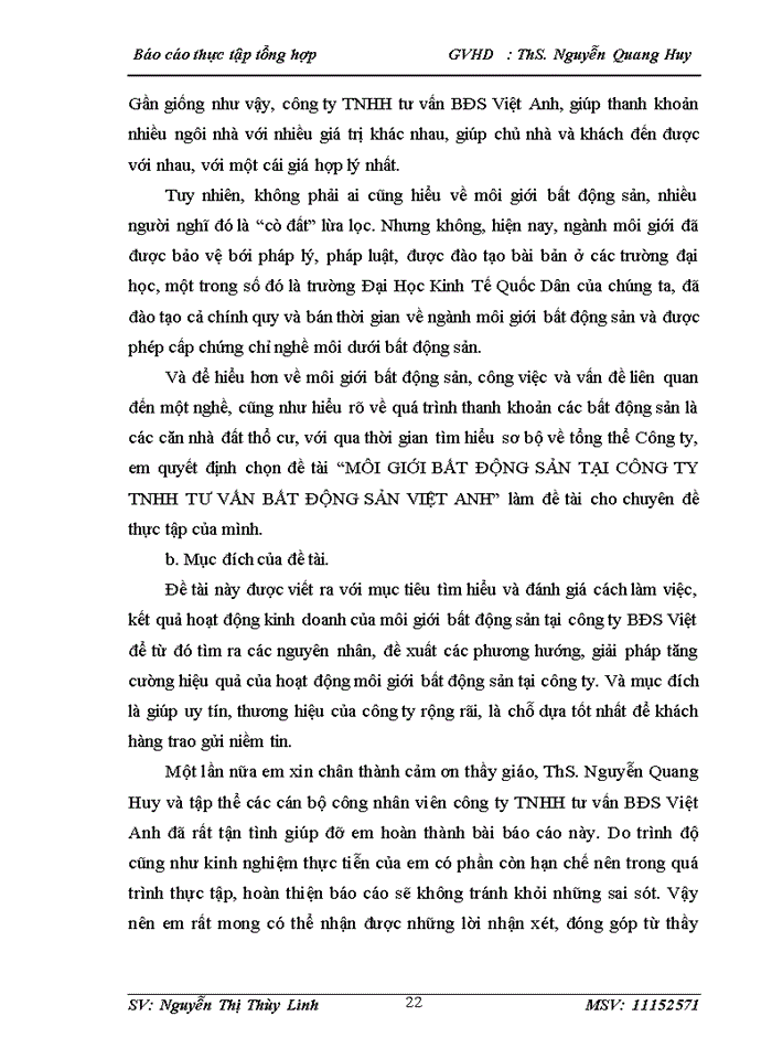 image for page Báo cáo thực tập tổng hợp công ty tnhh tư vấn bất động sản việt anh