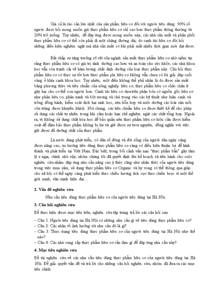 image for page Nghiên cứu nhu cầu tiêu dùng “thực phẩm hữu cơ - organic” của người tiêu dùng tại Hà Nội