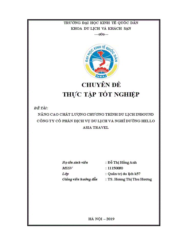 image for page Nâng cao chất lượng chương trình du lịch Inbound công ty cổ phần dịch vụ du lịch và nghỉ dưỡng Hello Asia Travel