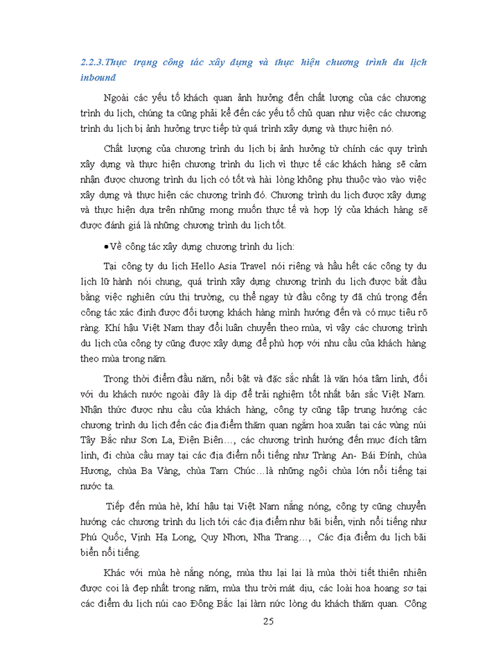 image for page Nâng cao chất lượng chương trình du lịch Inbound công ty cổ phần dịch vụ du lịch và nghỉ dưỡng Hello Asia Travel