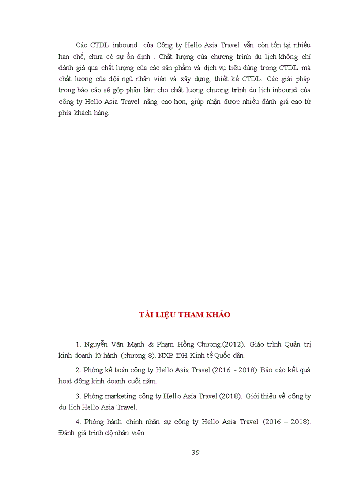 image for page Nâng cao chất lượng chương trình du lịch Inbound công ty cổ phần dịch vụ du lịch và nghỉ dưỡng Hello Asia Travel