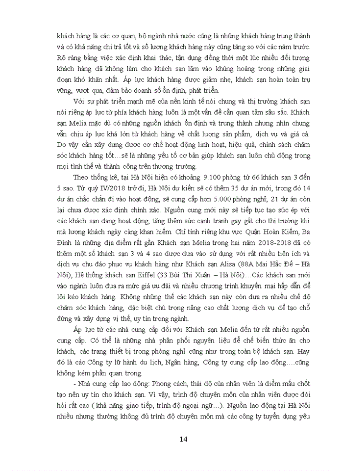image for page Giải pháp nâng cao chất lượng dịch vụ buồng tại khách sạn Melia Hà Nội