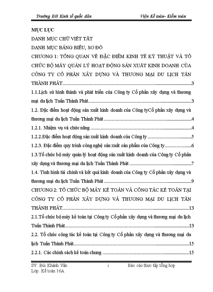 image for page Đánh giá về tổ chức hạch toán kế toán tại công ty cổ phần xây dựng và thương mại du lịch Tấn Thành Phát.