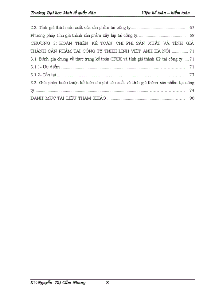 image for page Hoàn thiện kế toán chi phí sản xuất và tính giá thành sản phẩm tại Công ty TNHH Linh Việt Anh Hà Nội