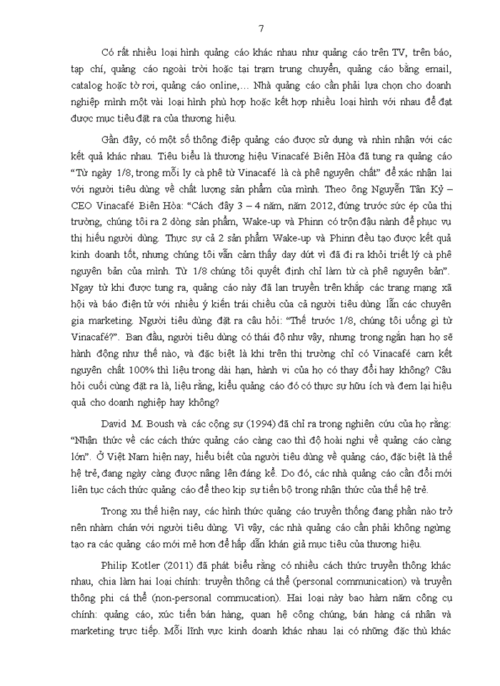 image for page Ảnh hưởng của quảng cáo xác nhận tới ý định mua của người tiêu dùng Việt Nam: Nghiên cứu tình huống Vinacafé
