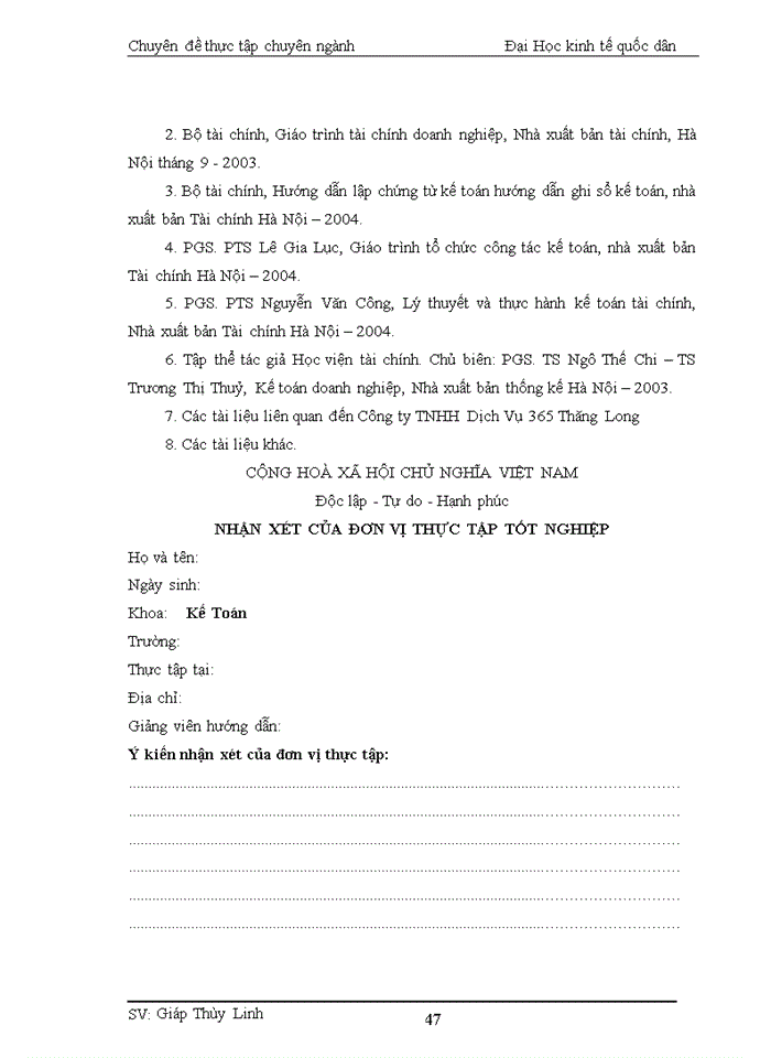 image for page Kế toán tiền lương và các khoản trích theo lương tại Công ty TNHH Dịch Vụ 365 Thăng Long