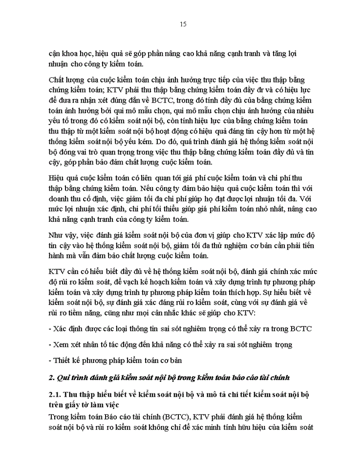 image for page Đánh giá kiểm soát nội bộ trong kiểm toán báo cáo tài chính