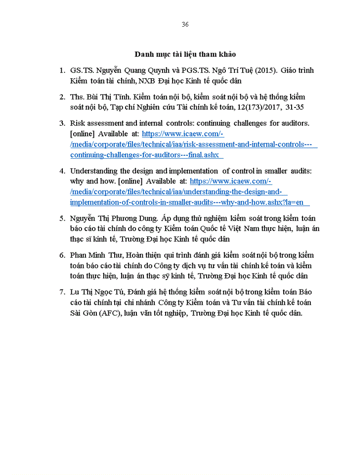 image for page Đánh giá kiểm soát nội bộ trong kiểm toán báo cáo tài chính