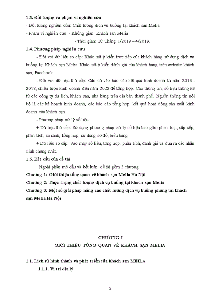 image for page Giải pháp nâng cao chất lượng dịch vụ buồng tại khách sạn Melia Hà Nội
