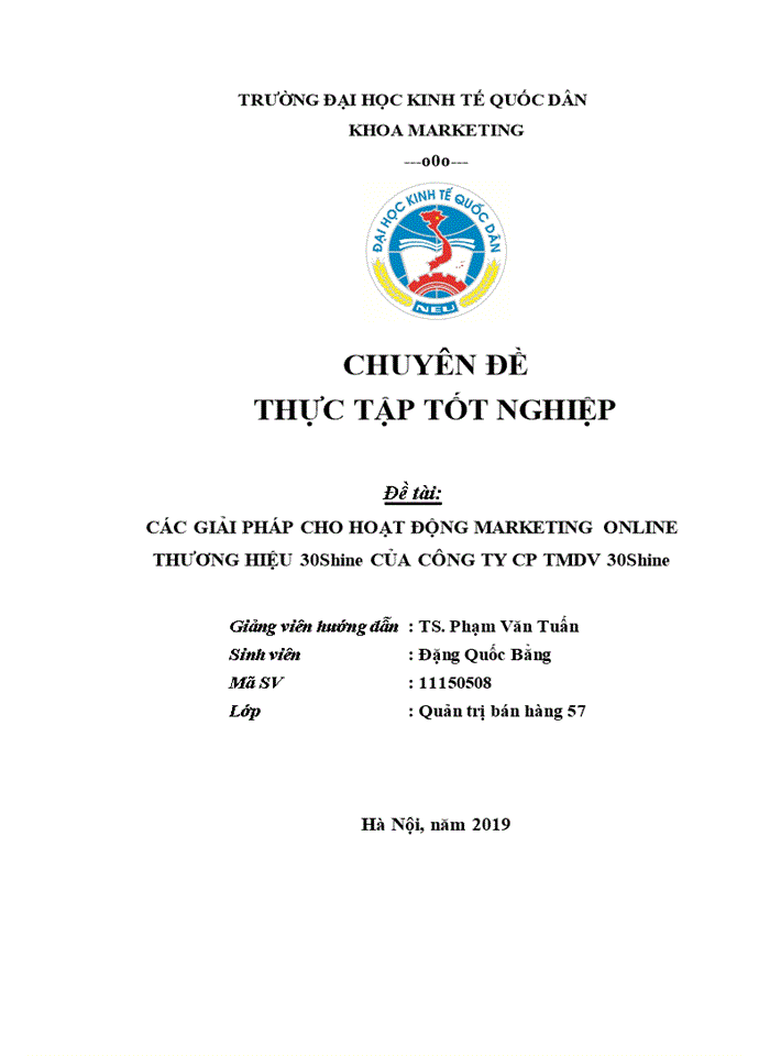 image for page Hoàn thiện hoạt động Marketing online cho thương hiệu 30Shine của Công ty Cổ phần TMDV 30Shine