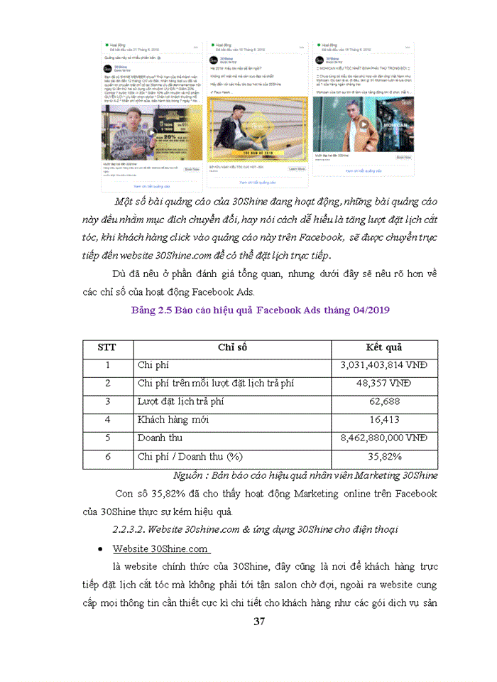 image for page Hoàn thiện hoạt động Marketing online cho thương hiệu 30Shine của Công ty Cổ phần TMDV 30Shine