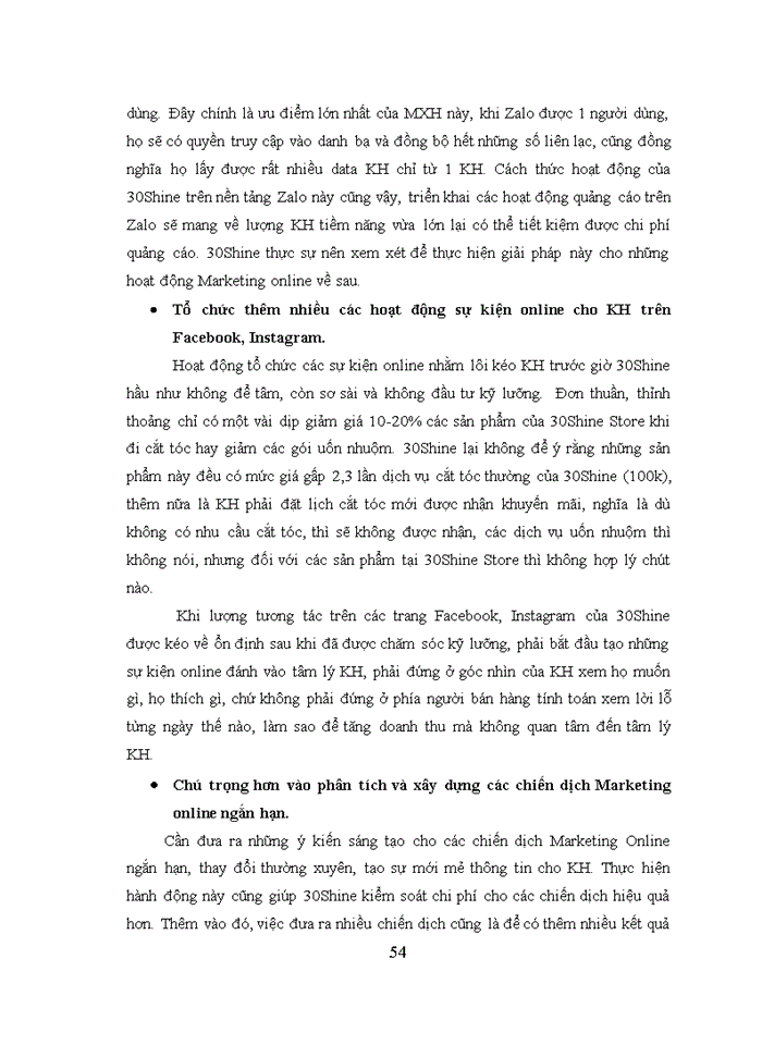 image for page Hoàn thiện hoạt động Marketing online cho thương hiệu 30Shine của Công ty Cổ phần TMDV 30Shine