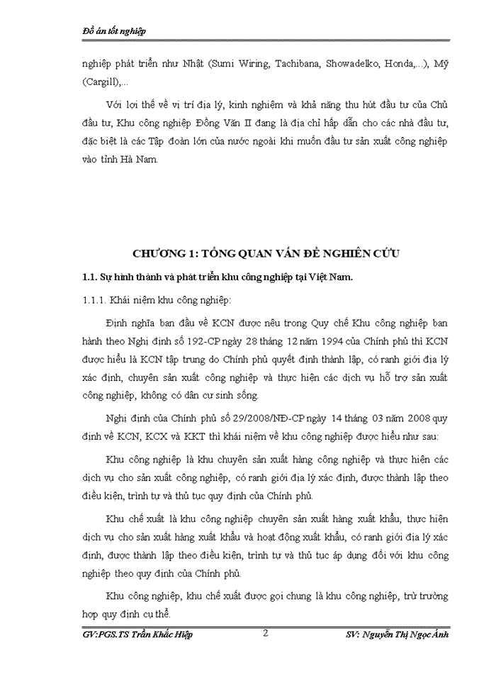 image for page Đánh giá hiện trạng môi trường khu công nghiệp Đồng Văn II tỉnh Hà Nam và đề xuất giải pháp bảo vệ môi trường