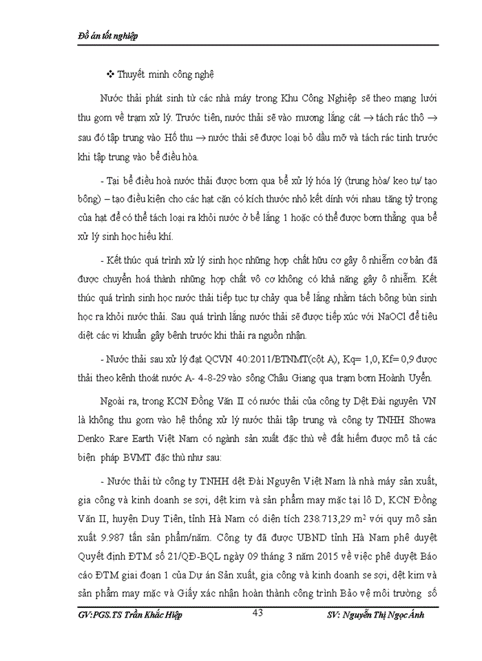 image for page Đánh giá hiện trạng môi trường khu công nghiệp Đồng Văn II tỉnh Hà Nam và đề xuất giải pháp bảo vệ môi trường