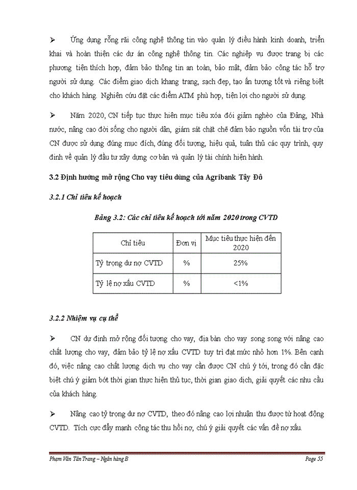 image for page Mở rộng cho vay tiêu dùng tại ngân hàng nông nghiệp và phát triển nông thôn Việt Nam chi nhánh Tây Đô