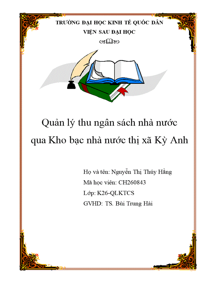 image for page Quản lý thu ngân sách nhà nước qua Kho bạc nhà nước thị xã Kỳ Anh