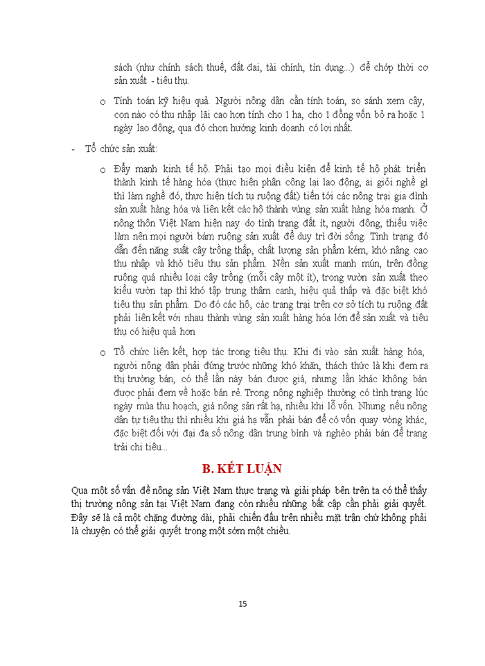 image for page Thực trạng và giải pháp cho vấn đề tiêu thụ nông sản ở Việt nam