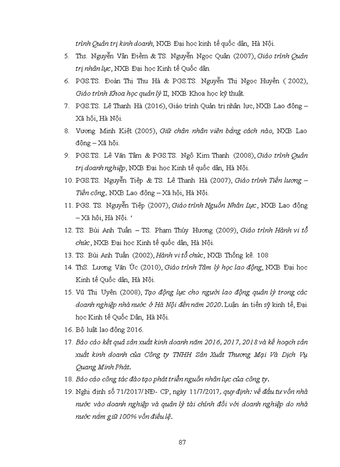 image for page Tạo động lực lao động tại công ty trách nhiệm hữu hạn (TNHH) Sản Xuất Thương Mại Và Dịch Vụ Quang Minh Phát