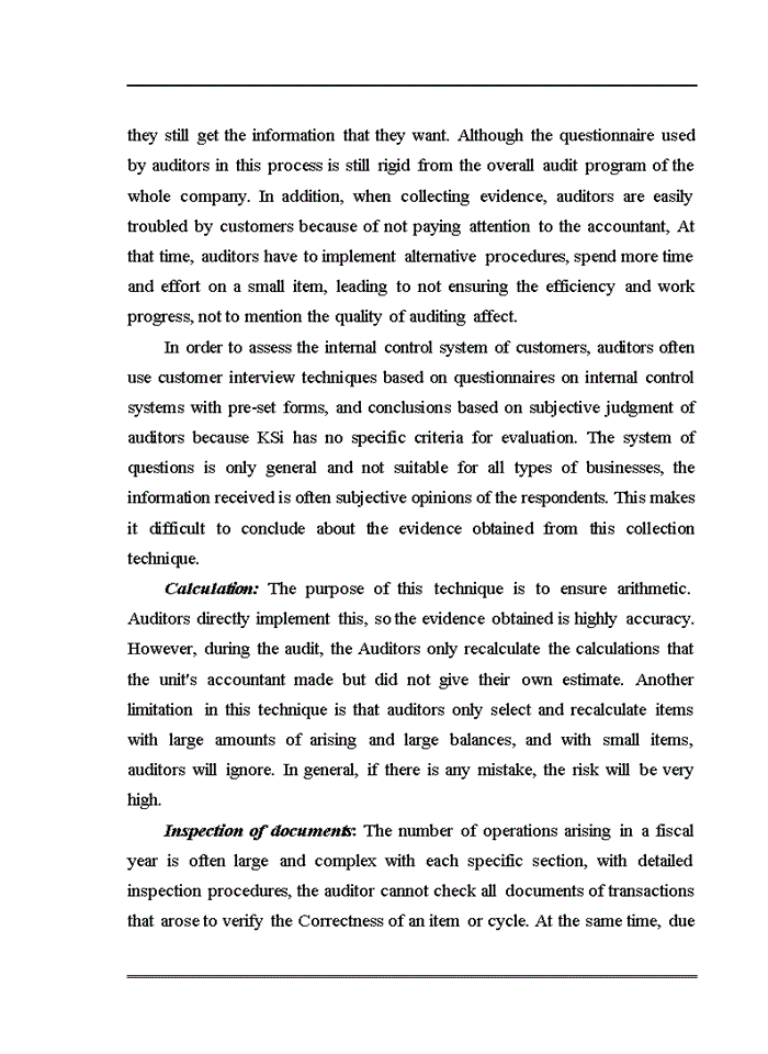 image for page Application of techniques in collecting audit evidence in financial audits conducted by KSi Viet Nam Auditing Company Ltd