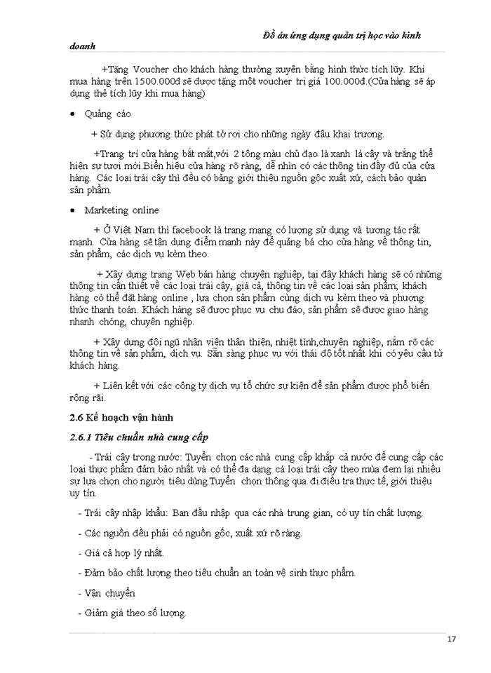 image for page Ứng dụng quản trị học vào kinh doanh trái cây sạch