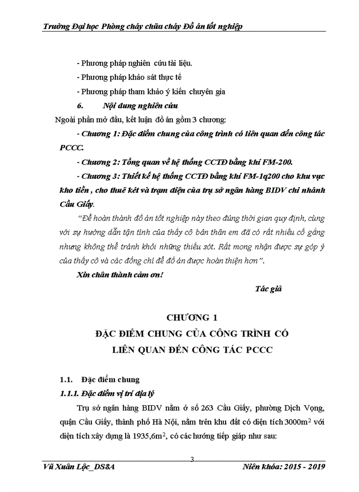 image for page Nghiên cứu, thiết kế hệ thống chữa cháy tự động bằng khí FM-200 cho trụ sở ngân hàng  BIDV chi nhánh Cầu Giấy