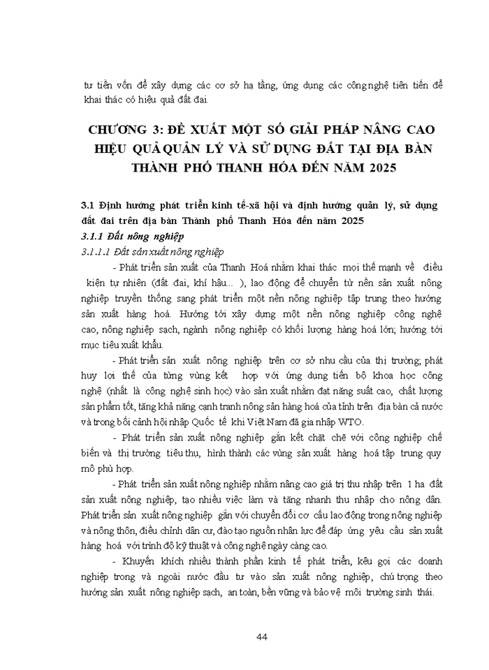 image for page Giải pháp nâng cao hiệu quả quản lý và sử dụng đất tại địa bàn thành phố Thanh Hóa đến năm 2025