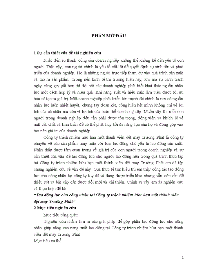 image for page Các giải pháp hoàn thiện công tác tạo động lực tại công ty trách nhiệm hữu hạn một thành viên dệt may trường phát
