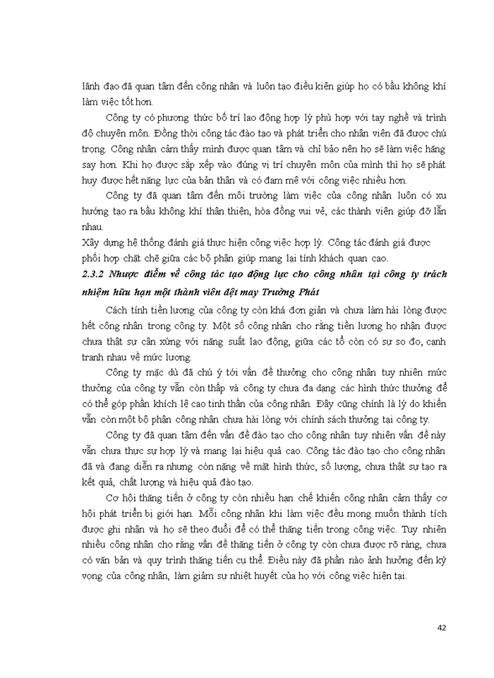 image for page Các giải pháp hoàn thiện công tác tạo động lực tại công ty trách nhiệm hữu hạn một thành viên dệt may trường phát