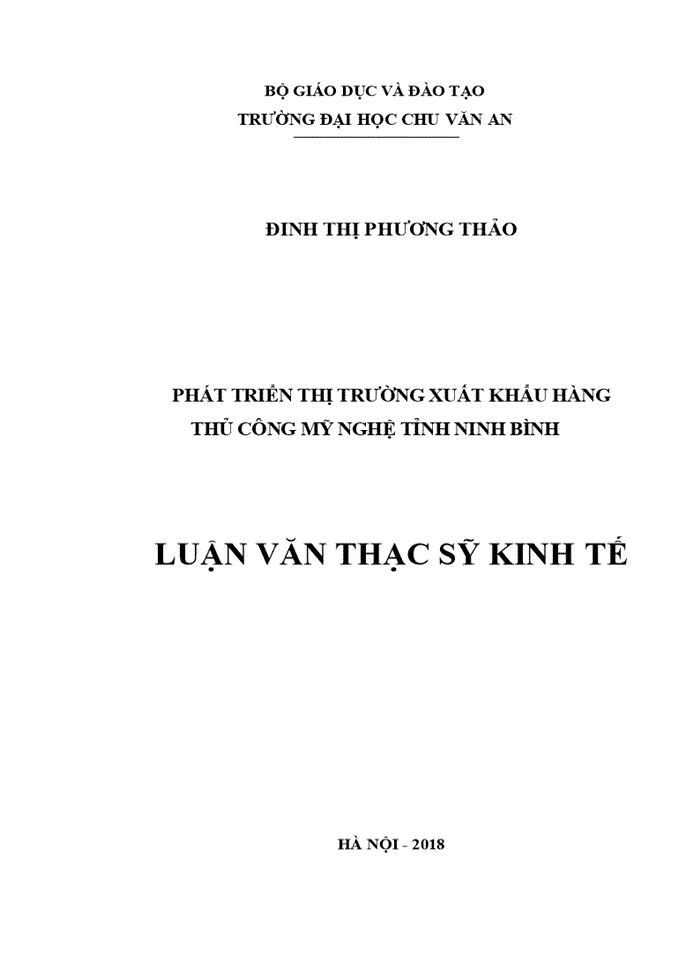 Phát triển thị trường xuất khẩu hàng thủ công mỹ nghệ tỉnh Ninh Bình