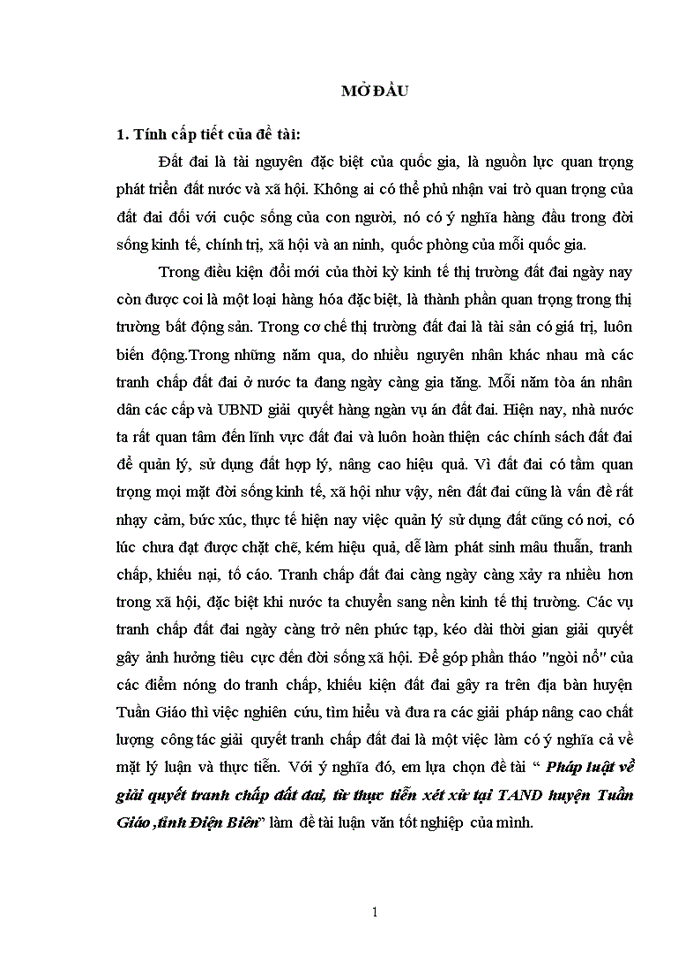 image for page Pháp luật về giải quyết tranh chấp đất đai, từ thực tiễn xét xử tại TAND huyện Tuần Giáo ,tỉnh Điện Biên
