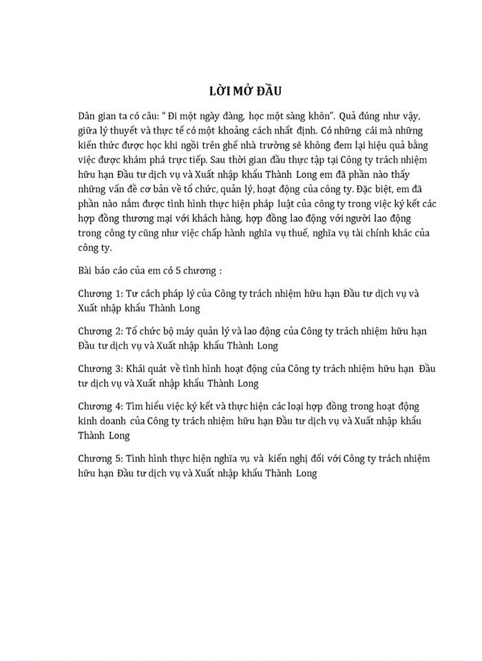 image for page Tình hình thực hiện nghĩa vụ của công ty tnhh đầu tư dịch vụ và xuất nhập khẩu thành long với nhà nước