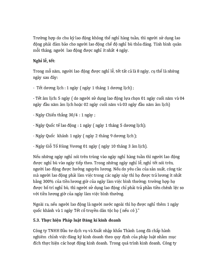 image for page Tình hình thực hiện nghĩa vụ của công ty tnhh đầu tư dịch vụ và xuất nhập khẩu thành long với nhà nước