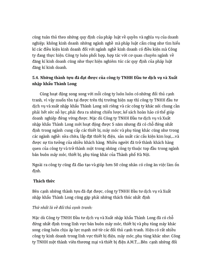 image for page Tình hình thực hiện nghĩa vụ của công ty tnhh đầu tư dịch vụ và xuất nhập khẩu thành long với nhà nước