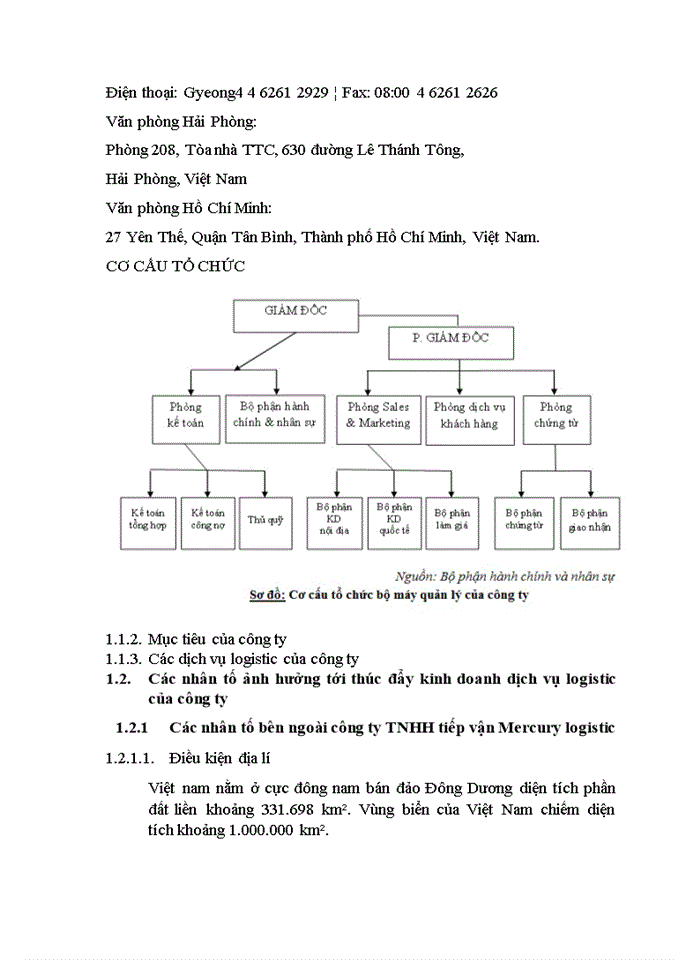 image for page Thúc đẩy kinh doanh dịch vụ logistics quốc tế tại Công ty TNHH tiếp vận Mercury Việt Nam