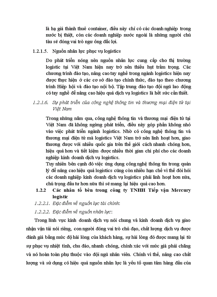 image for page Thúc đẩy kinh doanh dịch vụ logistics quốc tế tại Công ty TNHH tiếp vận Mercury Việt Nam