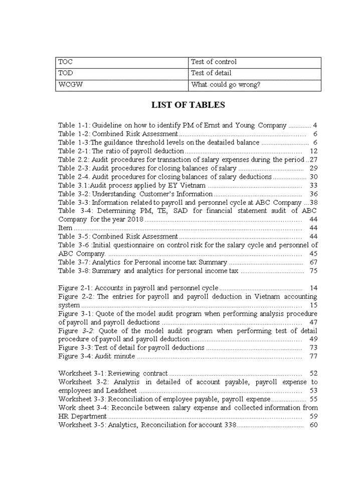 image for page The auditing process of payroll and personnel cycle in manufacturing companies implemented by Ernst and Young company