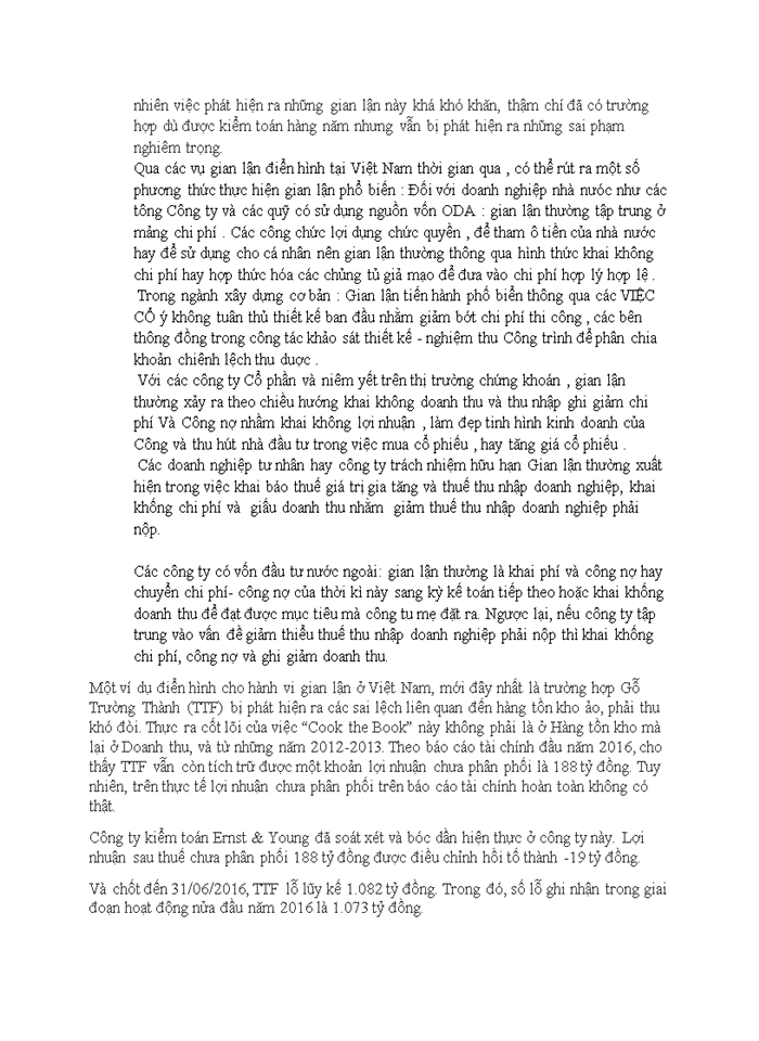 image for page Giải pháp nhằm nâng cao trách nhiệm của kiểm toán viên đối với việ phát hiện gian lận và sai sót trong cuộc kiểm toán báo cáo tài chính.