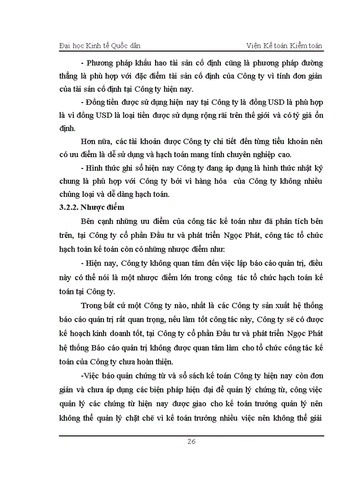 image for page Một số đánh giá về tình hình tổ chức hạch toán kế toán tại Công ty cổ phần Đầu tư và phát triển Ngọc Phát.