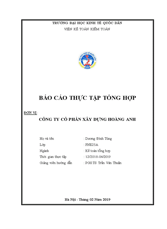 image for page Đánh giá về tình hình tổ chức hạch toán kế toán tại Công ty cổ phần Xây dựng Hoàng Anh.