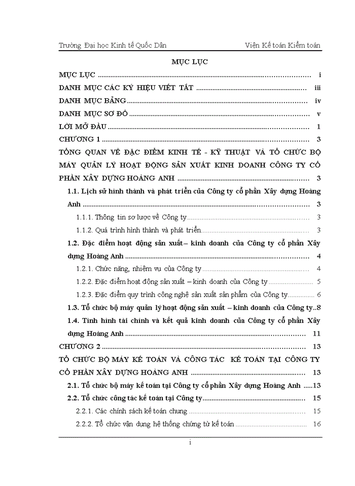 image for page Đánh giá về tình hình tổ chức hạch toán kế toán tại Công ty cổ phần Xây dựng Hoàng Anh.