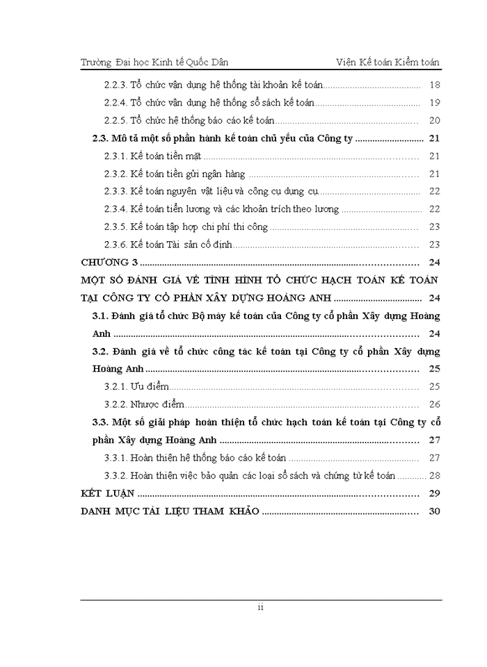 image for page Đánh giá về tình hình tổ chức hạch toán kế toán tại Công ty cổ phần Xây dựng Hoàng Anh.